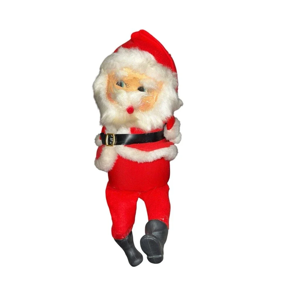 Vtg MCM Homemade Santa Claus Shelf Sitter Christmas Musical Windup One Of A Kind
